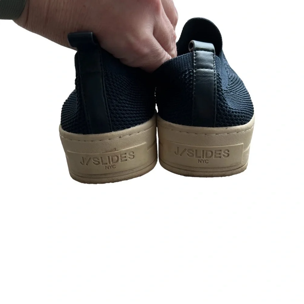 J Slides - Hilo Platform Mesh Navy Blue Sneakers Sz 8.5